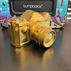 Gold Camera Figurine by